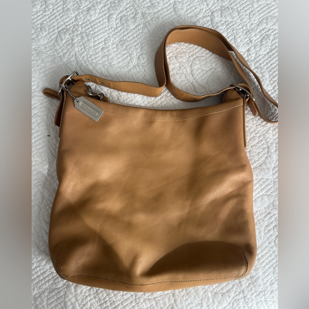 Coach Camel Leather Shoulder Bag